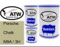 Preview: Porsche, Chalk, M9A / 3H: 500ml Lackdose + 500ml Klarlack + 250ml Härter - Set, von ATW Autoteile West.